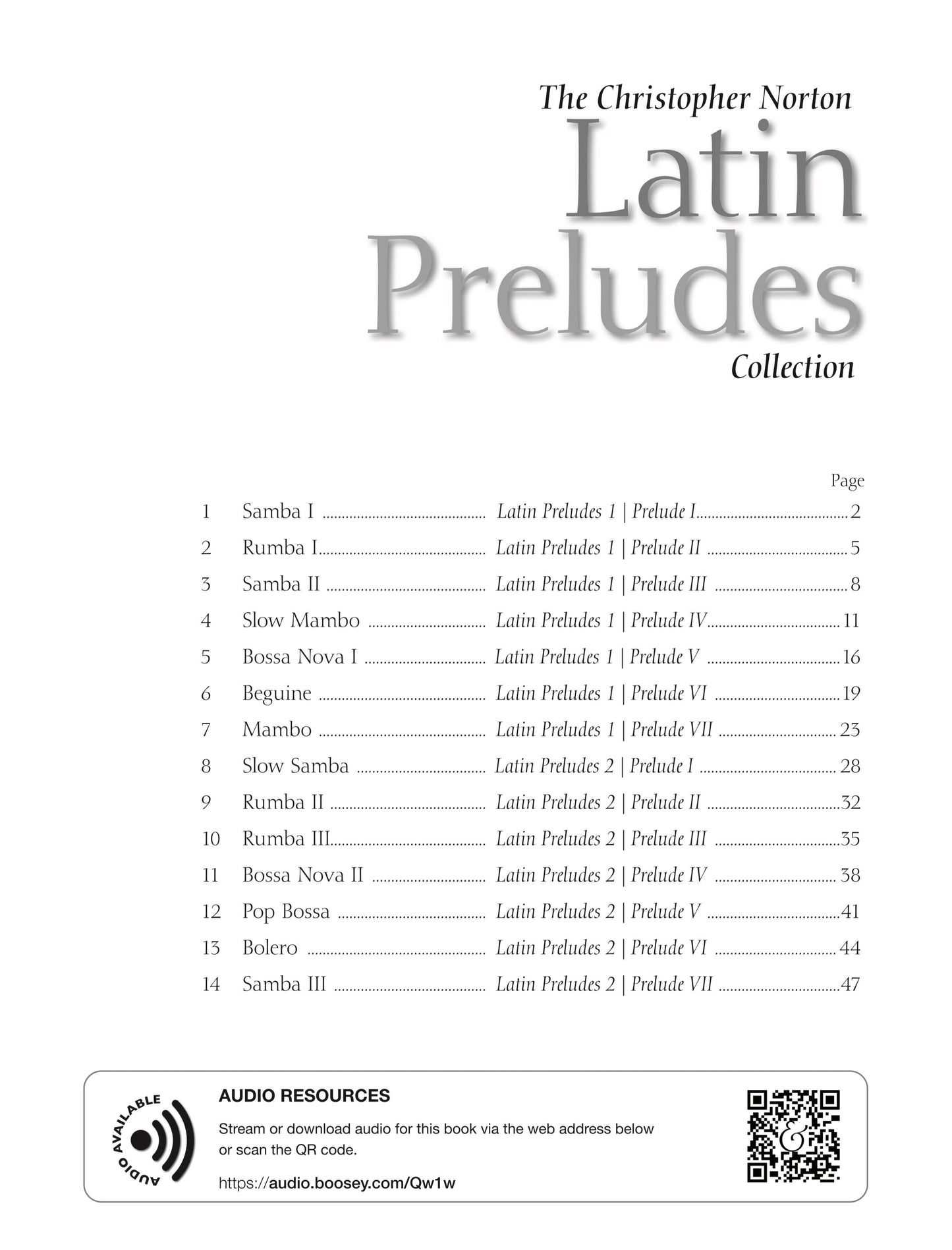 The Christopher Norton Latin Preludes Collection