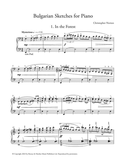 Bulgarian Sketches for Solo Piano