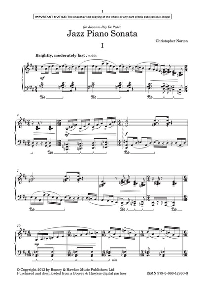 Jazz Piano Sonata (Digital Download)